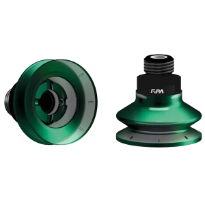 Bellows vacuum cup Ø 37 mm (1.5 bellows) Monoflex  green 50°, with Fitting G1-4-male