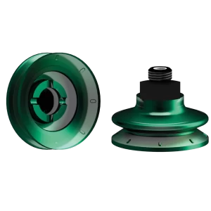 Bellows vacuum cup Ø 53 mm (1.5 bellows) Monoflex  green 50°, with Fitting G1-4-male