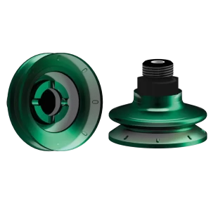 Bellows vacuum cup Ø 53 mm (1.5 bellows) Monoflex  green 50°, with fitting G3/8-male