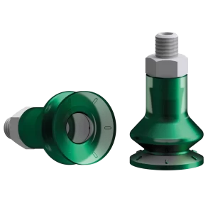 Bellows vacuum cup Ø 16 mm (1.5 bellows) Monoflex  green 50°, with fitting M5-male