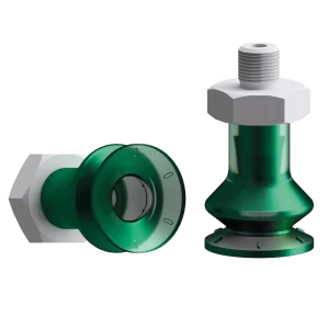 Bellows vacuum cup Ø 16 mm (1.5 bellows) Monoflex  green 50°, with fitting M6-male