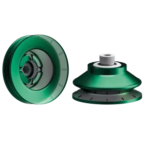 Bellows vacuum cup Ø 75 mm (1.5 bellows) Monoflex  green 50°, with fitting G3/8-male