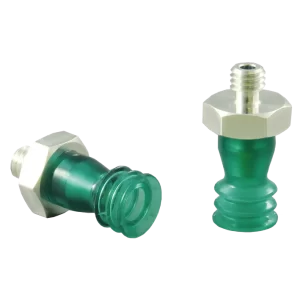 Bellows vacuum cup Ø 11 mm (2.5 bellows) Monoflex  green 50°, with fitting M6-male