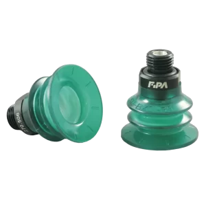 Bellows vacuum cup Ø 37 mm (2.5 bellows) Monoflex  green 50°, with Fitting G1-4-male