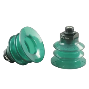 Bellows vacuum cup Ø 53 mm (2.5 bellows) Monoflex  green 50°, with Fitting G1-4-male