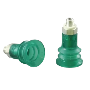 Bellows vacuum cup Ø 16 mm (2.5 bellows) Monoflex  green 50°, with fitting M5-male