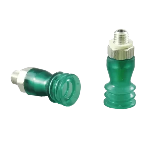 Bellows vacuum cup Ø 11 mm (2.5 bellows) Monoflex  green 50°, with fitting M5-male