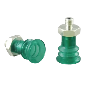 Bellows vacuum cup Ø 16 mm (2.5 bellows) Monoflex  green 50°, with fitting M6-male