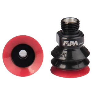 Bellows vacuum cup Ø 21 mm (2,5 bellows) Varioflex® 30°/60°, with Fitting G1-8-male