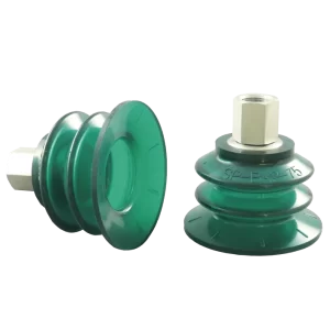 Bellows vacuum cup Ø 77 mm (2.5 bellows) Monoflex  green 50°, with fitting G3/8-female