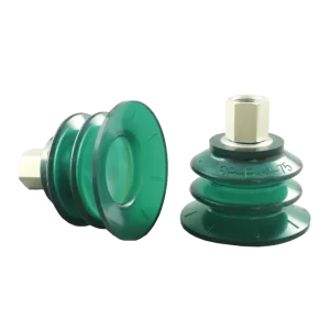 Bellows vacuum cup Ø 77 mm (2.5 bellows) Monoflex  green 50°, with fitting G3/8-female