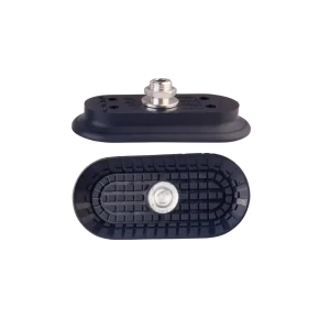 Flat vacuum cup oval 105x50 mm NBR blue, with Fitting G1-4-male