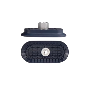 Flat vacuum cup oval 105x50 mm NBR blue, with fitting G3/8-female