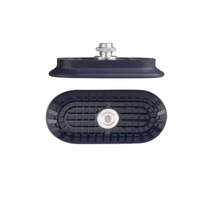 Flat vacuum cup oval 105x50 mm NBR blue, with fitting M14x1.5-male
