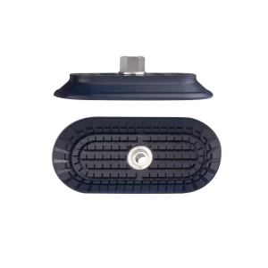 Flat vacuum cup oval 125x60 mm NBR blue, with Fitting G1-4-female