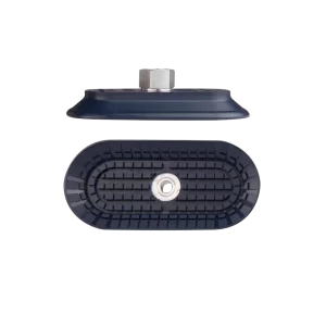 Flat vacuum cup oval 125x60 mm NBR blue, with fitting G3/8-female