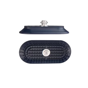Flat vacuum cup oval 125x60 mm NBR blue, with fitting M14x1.5-male