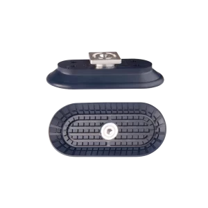 Flat vacuum cup oval 125x60 mm NBR blue, with R-Adapt