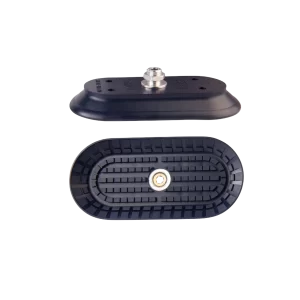 Flat vacuum cup oval 145x70 mm NBR blue, with Fitting G1-4-male