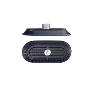 Flat vacuum cup oval 145x70 mm NBR blue, with fitting G3/8-female