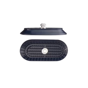 Flat vacuum cup oval 145x70 mm NBR blue, with fitting M14x1.5-male