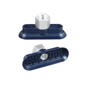 Bell shaped oval vacuum cup 60x20 mm NBR blue, with Fitting G1-4-female