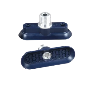 Bell shaped oval vacuum cup 60x20 mm NBR blue, with Fitting G1-4-male