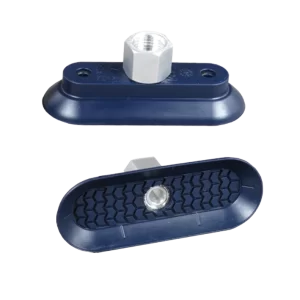 Bell shaped oval vacuum cup 80x30 mm NBR blue, with Fitting G1-4-female