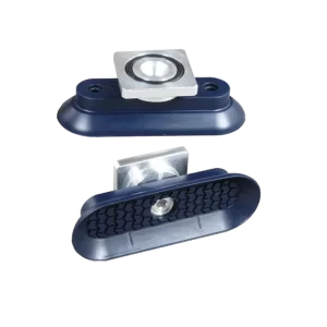 Bell shaped oval vacuum cup 80x30 mm NBR blue, with R-Adapter