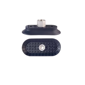 Flat vacuum cup oval 85x40 mm NBR blue, with fitting G3/8-female