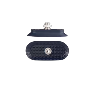 Flat vacuum cup oval 85x40 mm NBR blue, with fitting M14x1.5-male