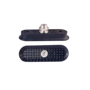 Flat vacuum cup oval 95x30 mm NBR blue, with Fitting G1-4-male