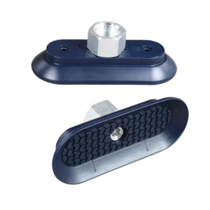 Bell shaped oval vacuum cup 95x40 mm NBR blue, with fitting G3/8-female