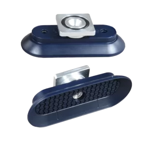 Bell shaped oval vacuum cup 95x40 mm NBR blue, with R-Adapter