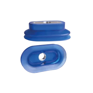 Oval bellows vacuum cup 100x60 mm (1.5 bellows) vinyl blue