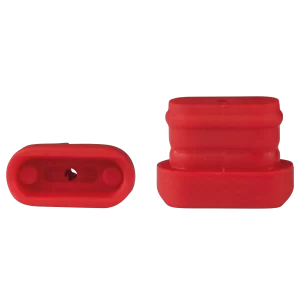Oval vacuum cup 15x7 mm silicone red