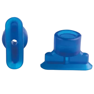 Oval vacuum cup 18x6 mm PUR blue