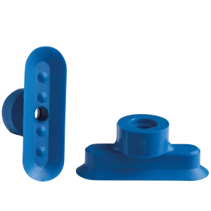 Oval vacuum cup 30x10 mm PUR blue