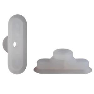 Oval vacuum cup 36x12 mm silicone transparent