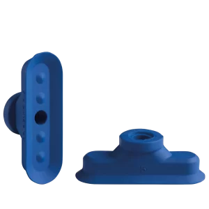 Oval vacuum cup 36x12 mm PUR blue