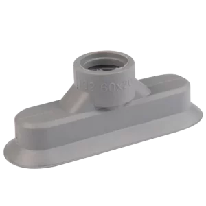 Oval vacuum cup 60x20 mm NBR grey