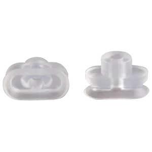Oval vacuum cup 7x3.5 mm silicone transparent