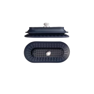 Bellows vacuum cup oval 145x70 mm (1.5 bellows) NBR blue, with fitting M14x1.5-male
