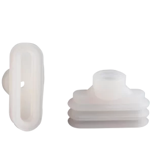 Oval vacuum cup 45x15 mm (2.5 bellows) silicone transparent