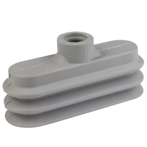 Oval vacuum cup 75x25 mm (2.5 bellows) NBR grey