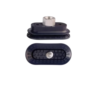 Bellows vacuum cup oval 85x40 mm (1.5 bellows) NBR blue, with fitting G3/8-female