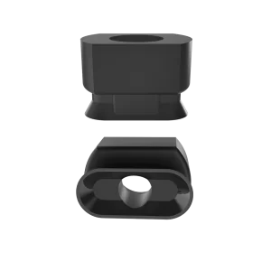 Oval vacuum cup 10x4 mm NBR black