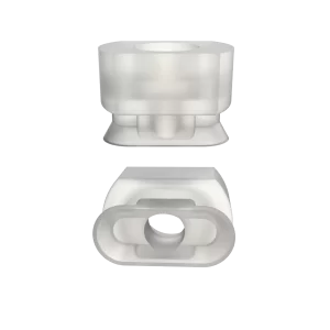 Oval vacuum cup 10x4 mm silicone transparent