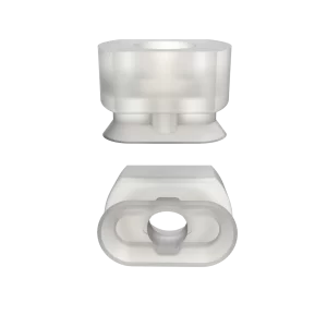 Oval vacuum cup 10x5 mm silicone transparent