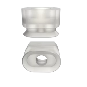 Oval vacuum cup 10x6 mm silicone transparent